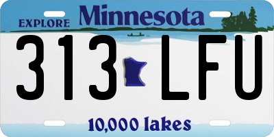 MN license plate 313LFU