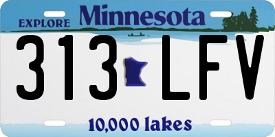 MN license plate 313LFV