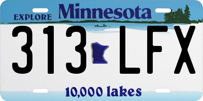 MN license plate 313LFX