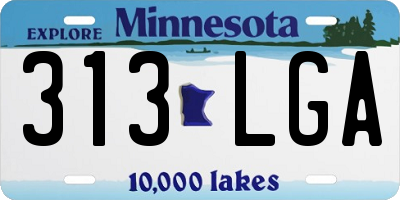MN license plate 313LGA