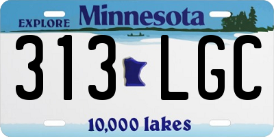 MN license plate 313LGC