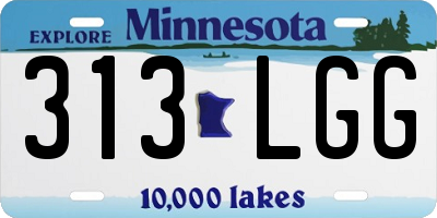 MN license plate 313LGG