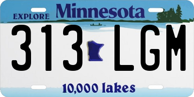 MN license plate 313LGM