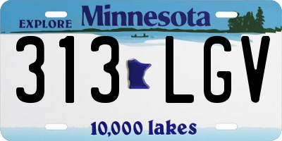 MN license plate 313LGV