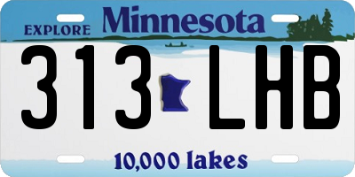 MN license plate 313LHB