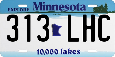 MN license plate 313LHC