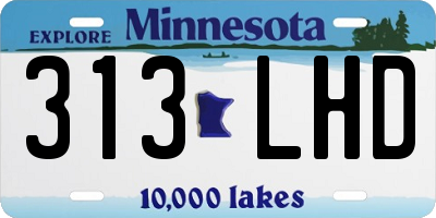 MN license plate 313LHD
