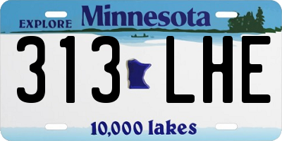 MN license plate 313LHE