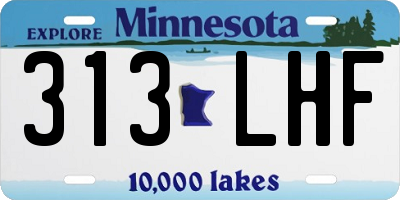 MN license plate 313LHF