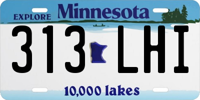 MN license plate 313LHI
