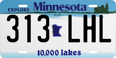 MN license plate 313LHL