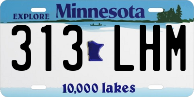 MN license plate 313LHM