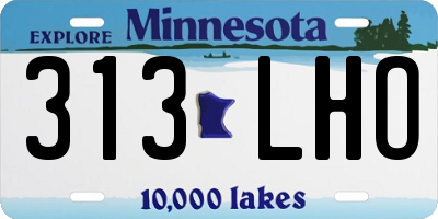 MN license plate 313LHO
