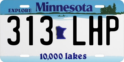 MN license plate 313LHP