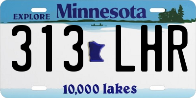 MN license plate 313LHR