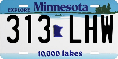 MN license plate 313LHW