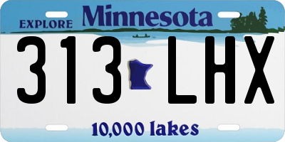MN license plate 313LHX