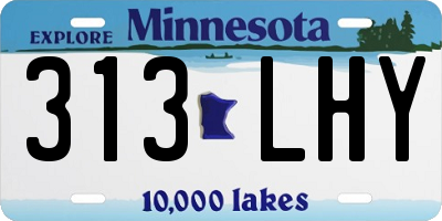 MN license plate 313LHY
