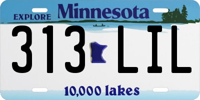 MN license plate 313LIL
