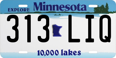 MN license plate 313LIQ