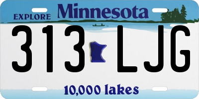 MN license plate 313LJG