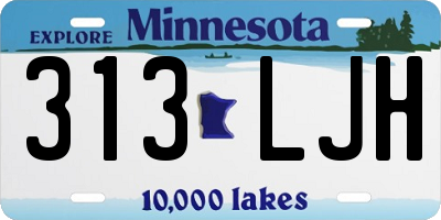 MN license plate 313LJH