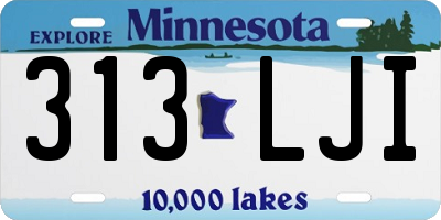 MN license plate 313LJI