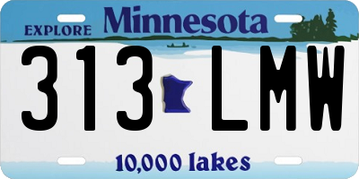 MN license plate 313LMW