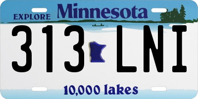 MN license plate 313LNI