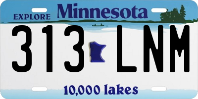 MN license plate 313LNM
