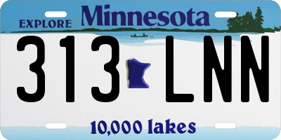 MN license plate 313LNN