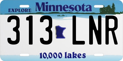 MN license plate 313LNR