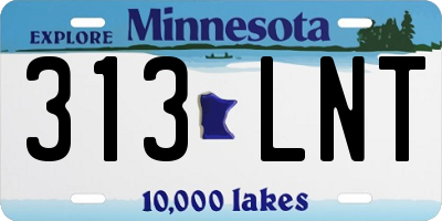 MN license plate 313LNT
