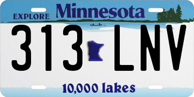 MN license plate 313LNV