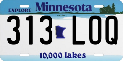 MN license plate 313LOQ