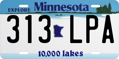 MN license plate 313LPA