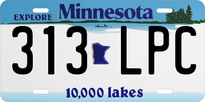 MN license plate 313LPC