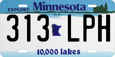 MN license plate 313LPH