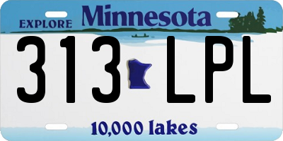 MN license plate 313LPL