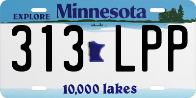 MN license plate 313LPP