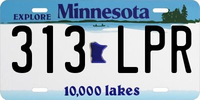 MN license plate 313LPR