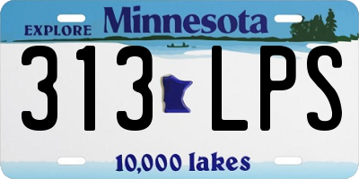 MN license plate 313LPS