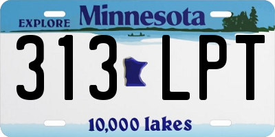 MN license plate 313LPT
