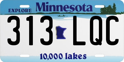 MN license plate 313LQC