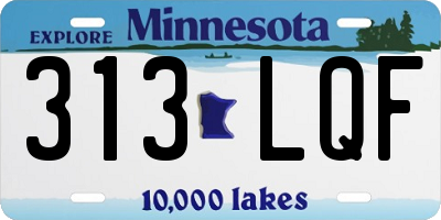 MN license plate 313LQF