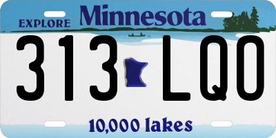 MN license plate 313LQO