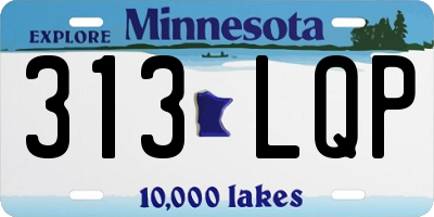 MN license plate 313LQP