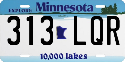 MN license plate 313LQR