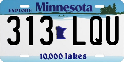 MN license plate 313LQU