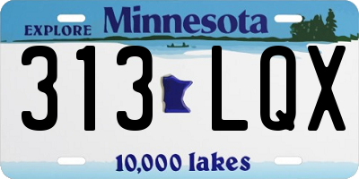 MN license plate 313LQX